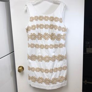 Lilly Pultizer white pique shift dress